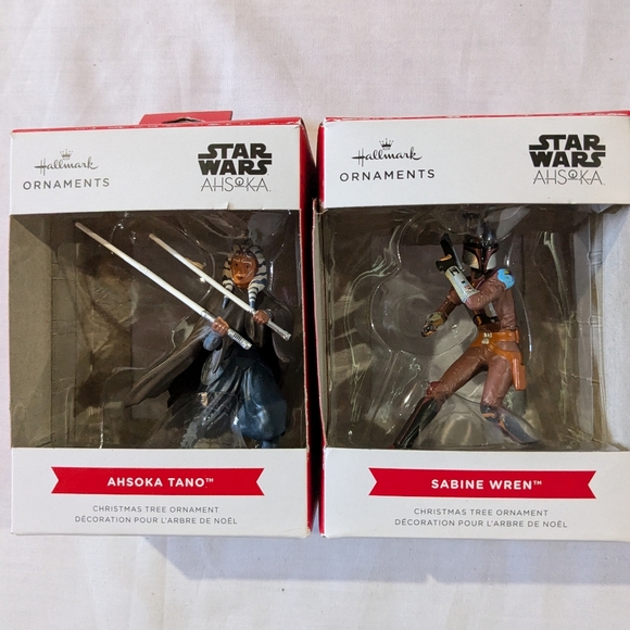 Star Wars Christmas tree ornaments lot of 2 Sabine Wren and Ahsoka Tano Disney - Picture 4 of 16